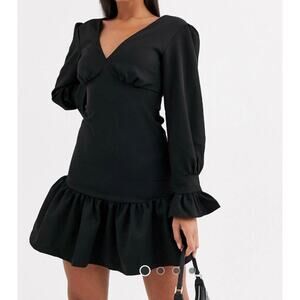 Koco & K Mini Dress Size 26 Black Babydoll Evening Cocktail Feminine Party NWT